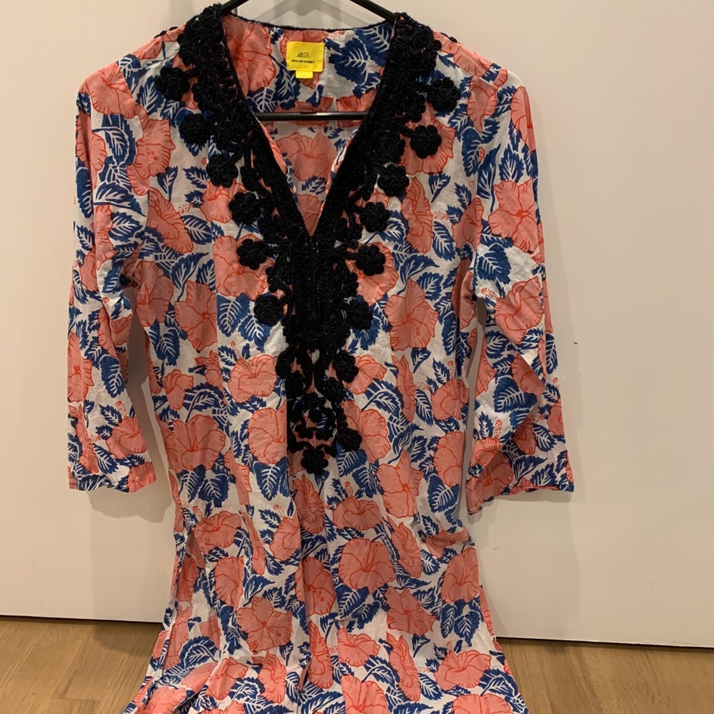 Roller Rabbit Tunic With Embroidered Neckline